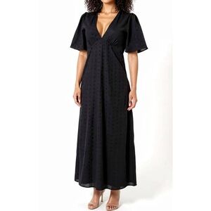 Lisa Says Gah Black Maxi Dress